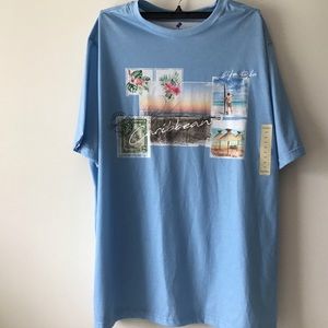 Shirt XLT, Short Sleeve Lt Blue “Caribbean” NWT